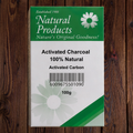 Natural Products green box packaging for Activated Charcoal - 100% Natural