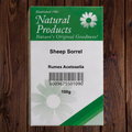 Natural Products green box packaging for Dried Sheep Sorrel (Rumex Acetosella)