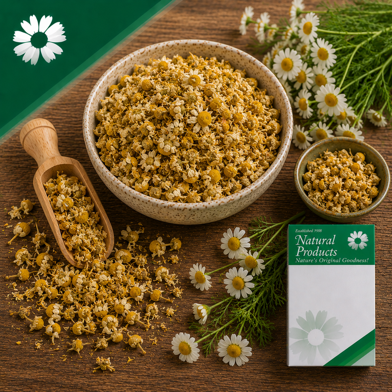 Dried Chamomile Flowers Herbal Tea