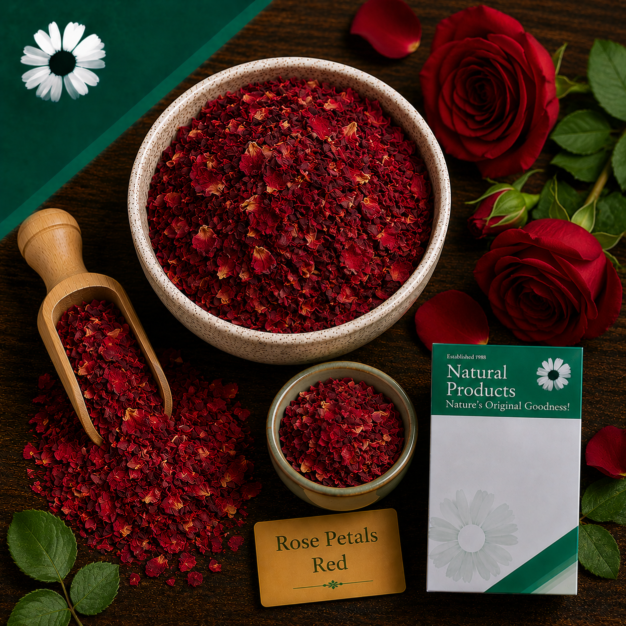 Dried Rose Petals Red* Herbal Tea
