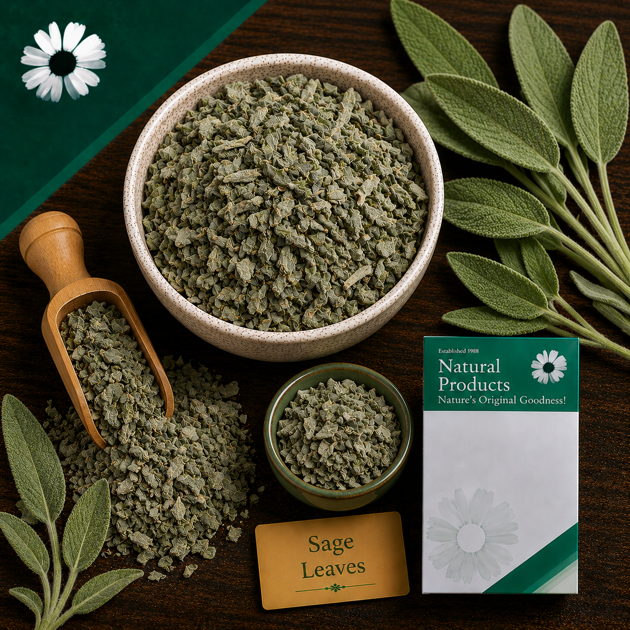 Dried Sage Leaves Herbal Tea