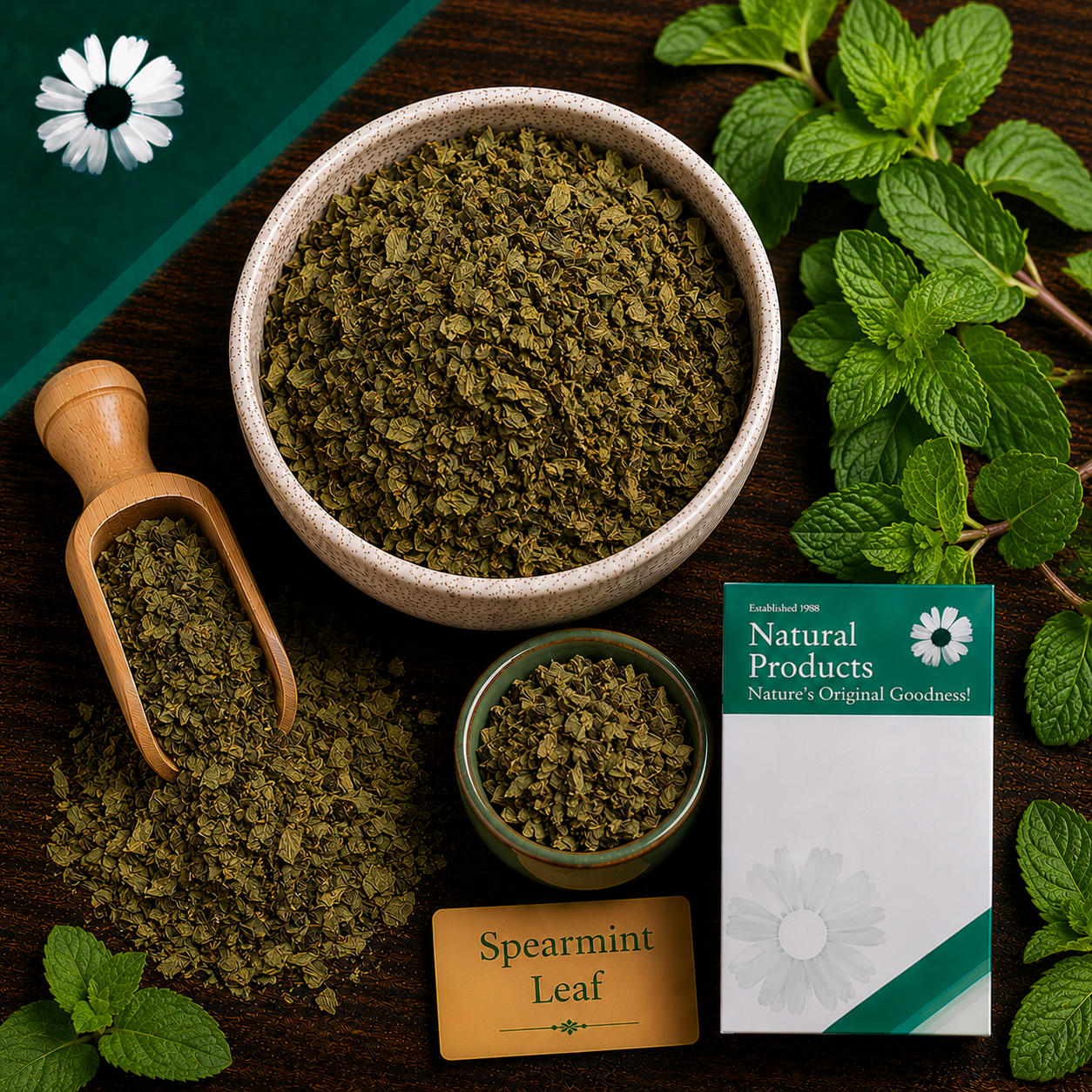 Dried Spearmint Leaf Herbal Tea