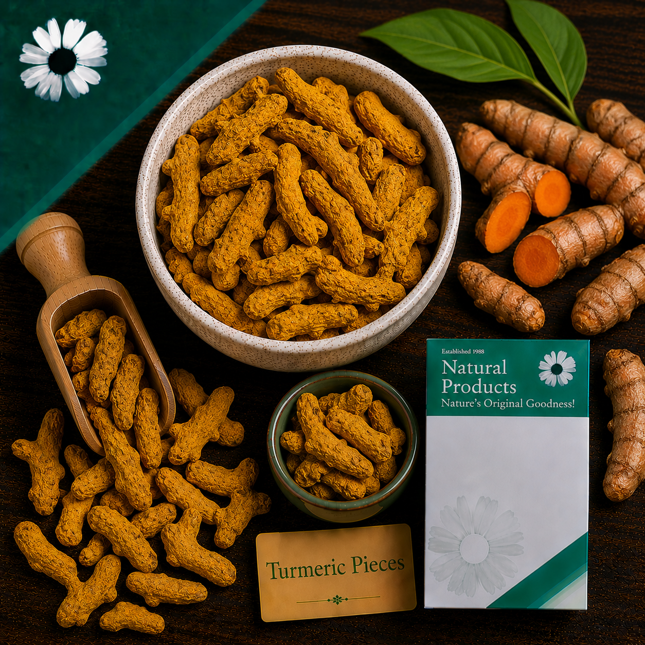 Dried Turmeric Pieces Herbal Tea